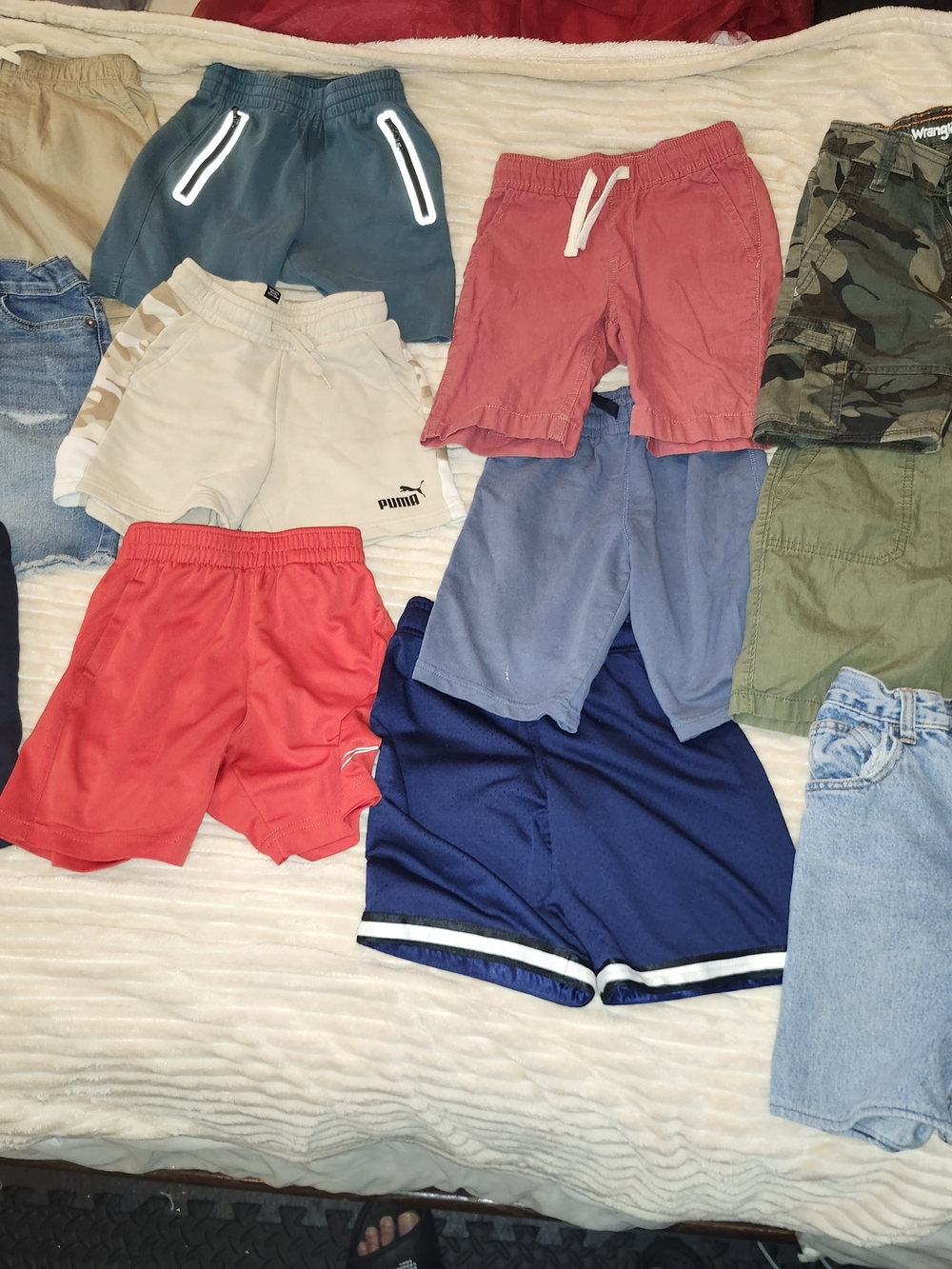 12 Pairs ( Whole Lot)Puma Cream Kids' Athletic Shorts with Logo